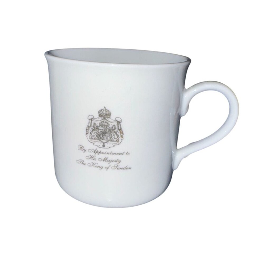 Gevalia Kaffe White Ceramic Coffee Mug 4" Tall